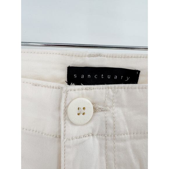 SANCTUARY Pants Size 33 NEW Janice Cargo Pant Cream Ecru Pockets - Picture 5 of 6